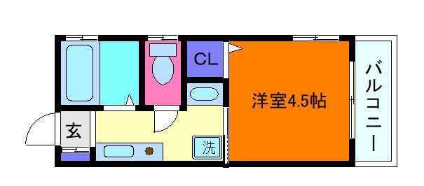 烏帽子ハイツ六甲の間取り