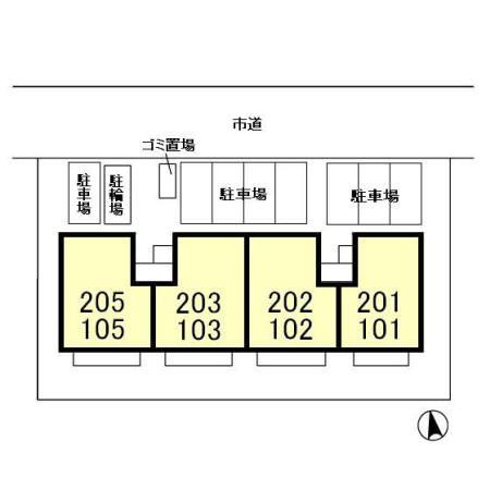 ハイカムール上本郷の区画図
