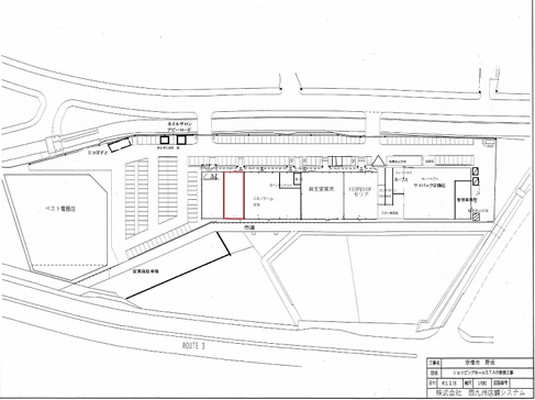 ショッピングモール宗像テナントの区画図