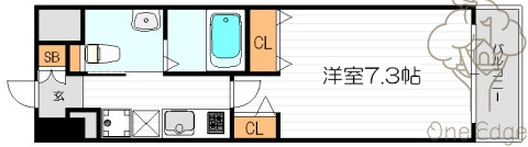セレッソコートリバーサイド大阪の間取り