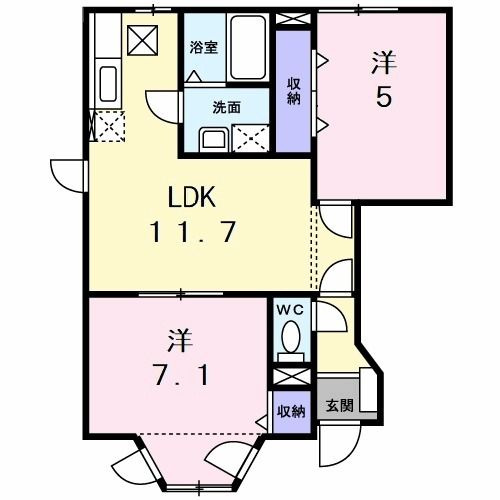 ラヴニールⅠの間取り