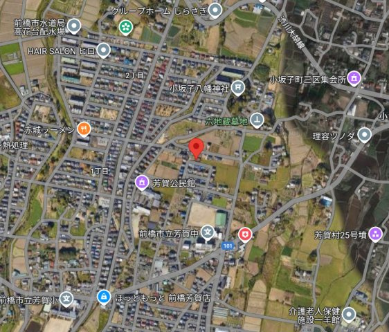 売土地　前橋市小坂子町の地図