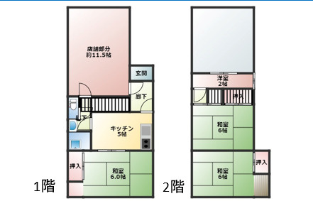 【間取り】 | 堺市中区八田西町2丁　店舗付き戸建て