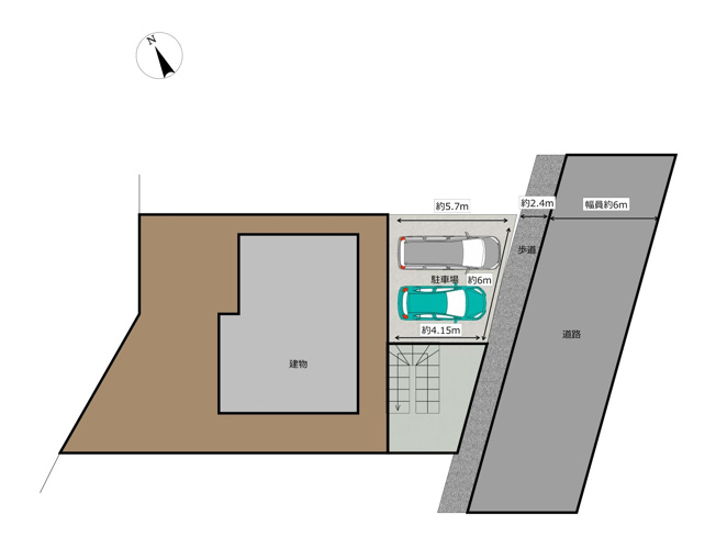 【区画図】 | 太宰府市石坂２丁目 戸建て | 約58坪の広々とした敷地で、小学校が近いのでお子さまのいるファミリーにもおススメです