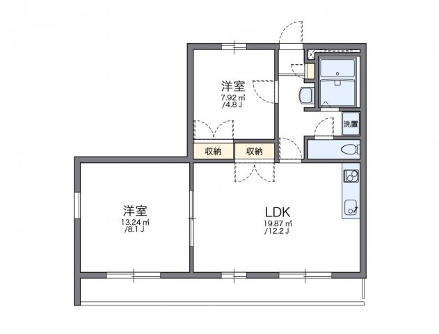 レオパレスＬｉｇｈｔｌｉｆｅⅡの間取り
