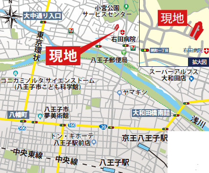 祝：成約済み　八王子市　暁町　新築戸建て　２期の地図|～仲介手数料無料☆八王子ひなた不動産～八王子市暁町　新築戸建て