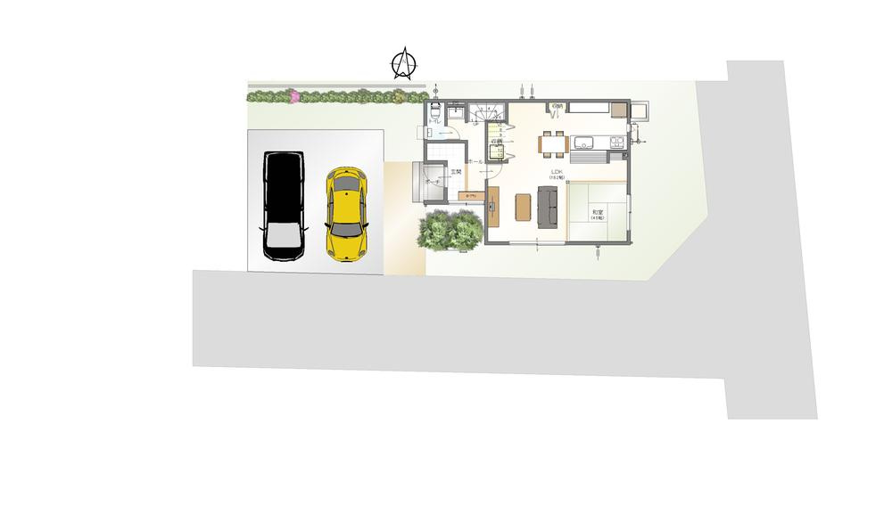 クラハ酒津Ⅲ1号地の間取り