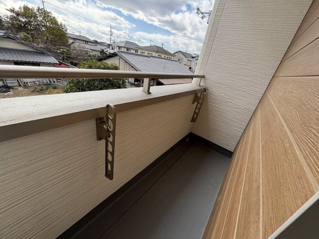 クラハ酒津Ⅲ1号地のバルコニー