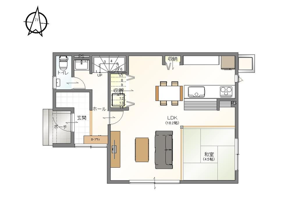 クラハ酒津Ⅲ1号地の間取り