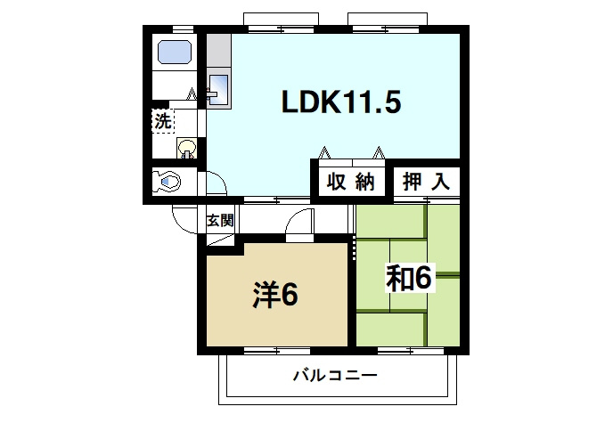 フラッグスタッフハイツBの間取り