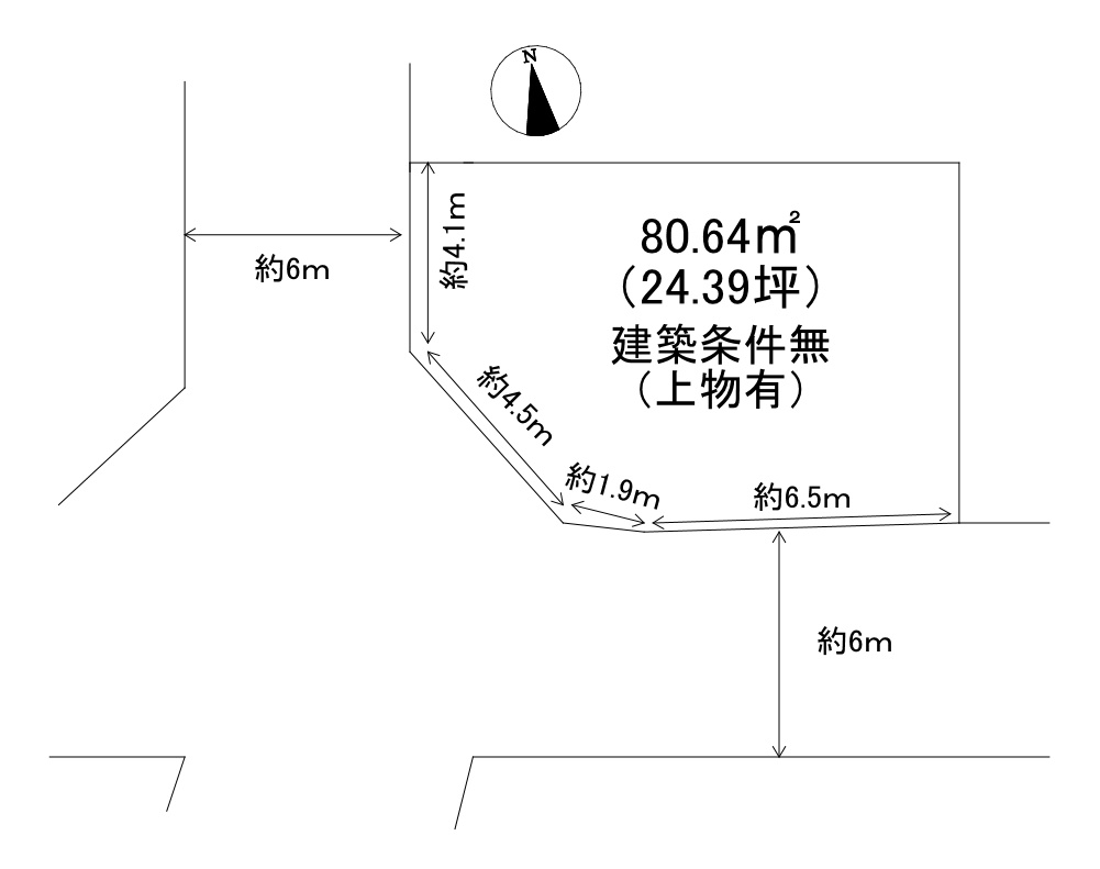 伊勢田町ウトロ売土地の土地図