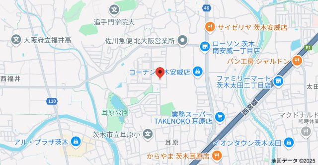 アヴァンス南安威の地図