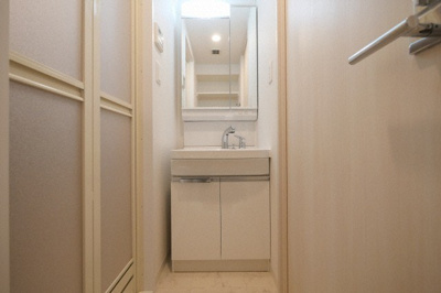 【独立洗面台】 | ソルテラス阿波座ウィズ | 独立洗面台、小物を置くことができて便利です
