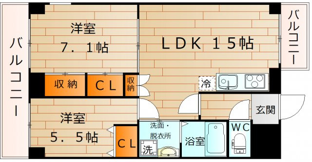 【間取り】 | グログランアパートメント