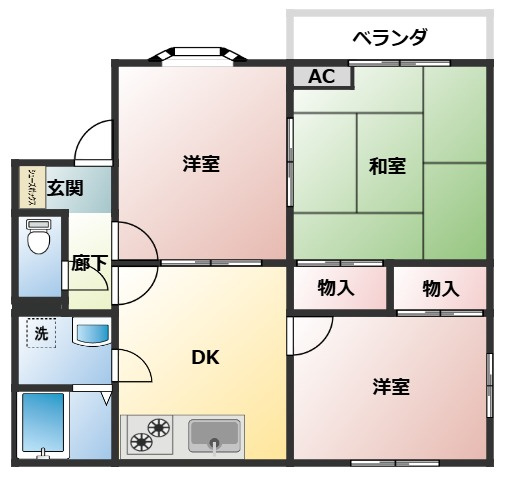 メープルシティAの間取り