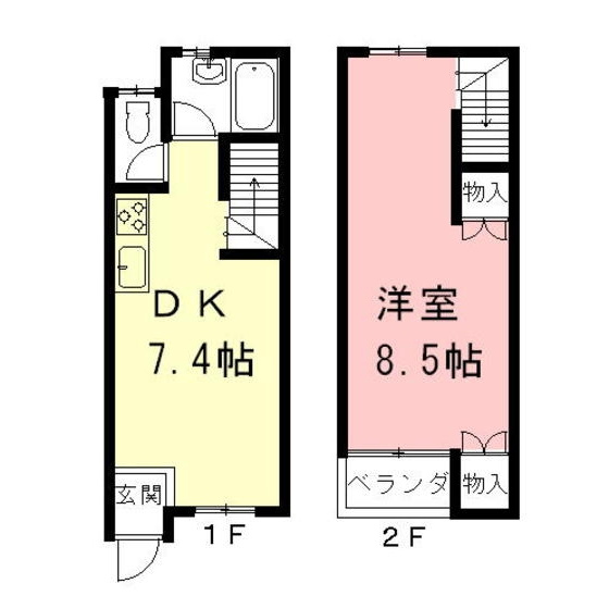 岐阜市柳津町丸野２丁目のアパートの間取り