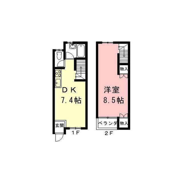 岐阜市柳津町丸野２丁目のアパートの間取り