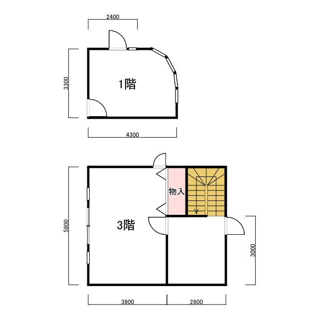 昭和中央4丁目貸店舗の間取り