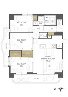 【間取り】ネオハイツ荒川公園 