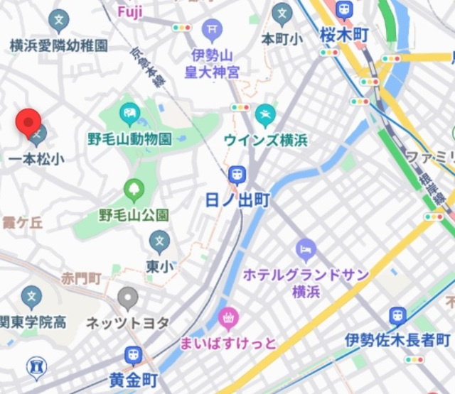 横浜市西区西戸部町２丁目の賃貸マンションの地図