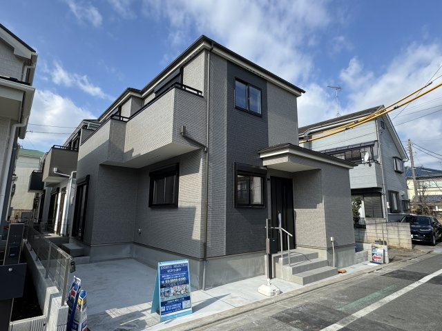 葛飾区西水元４丁目新築戸建【幸田小学校：8分】の外観|1号棟外観・完成済み内覧可能です！