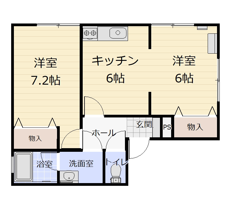 プティソールの間取り