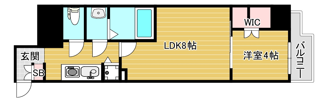 ドゥーエ南堀江の間取り