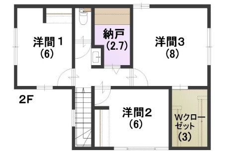 宮場町MJプラザB棟の間取り|2階間取り