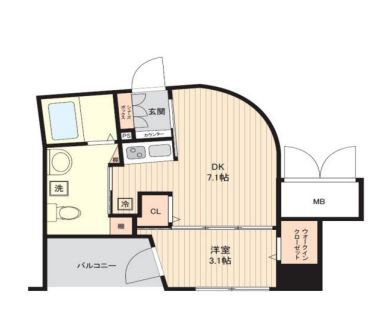 アドバンス西梅田Ⅳエールの間取り|選べる家電プランあり！！
