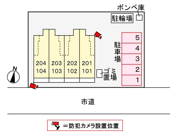 パークハイム富士塚の区画図
