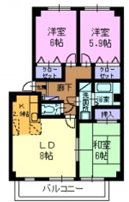 フォブールサウスの間取り|使い勝手の良い間取りです♪