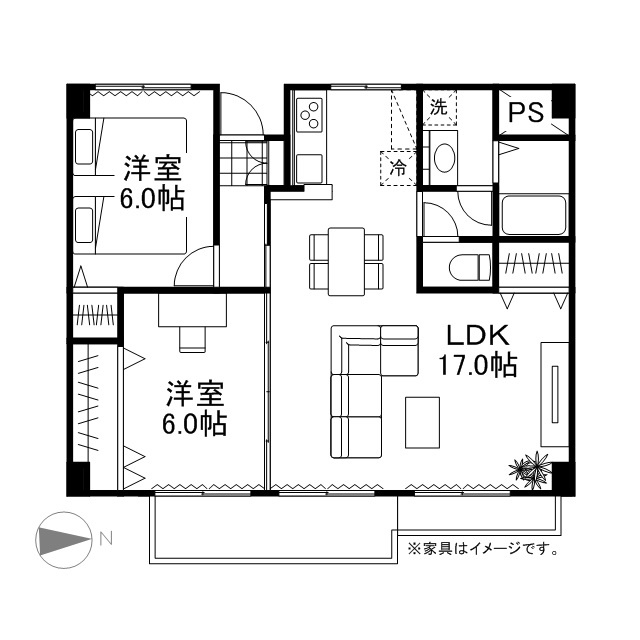 パルコ玉川35の間取り