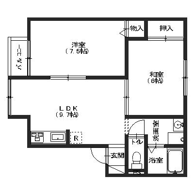 ハイカムール耕納の間取り