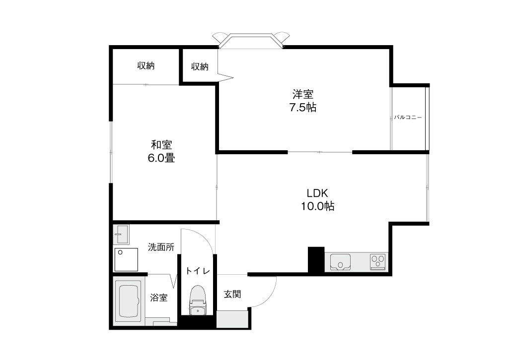 ハイカムール耕納の間取り