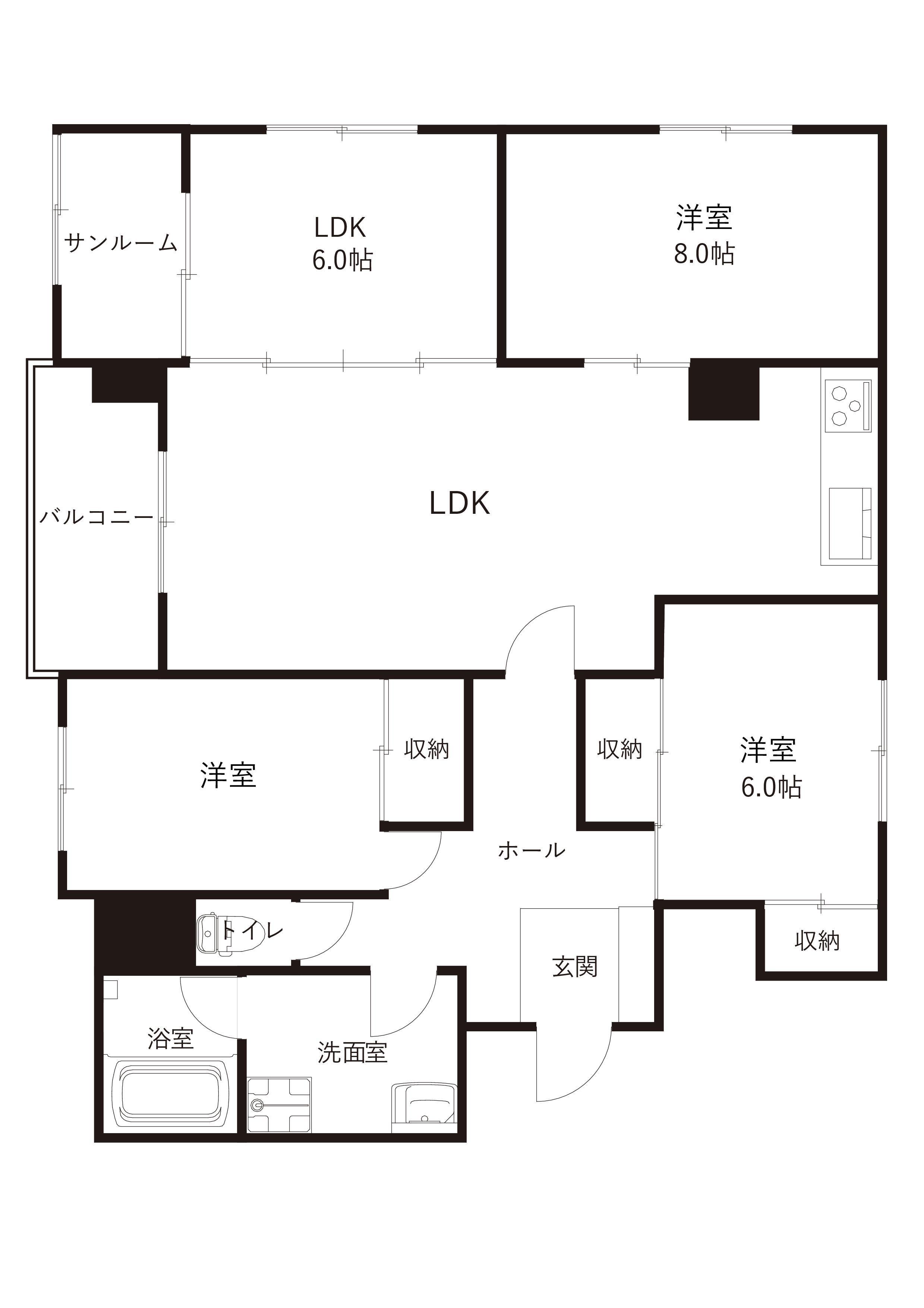 扇ヶ丘ビルの間取り