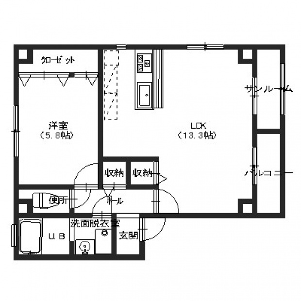 グラシアス Kの間取り