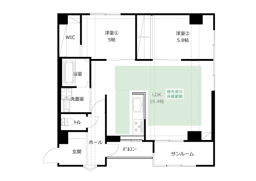 THE TERRACEの間取り