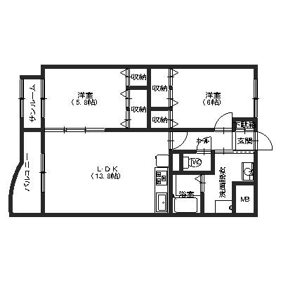 クロスピア北安江の間取り