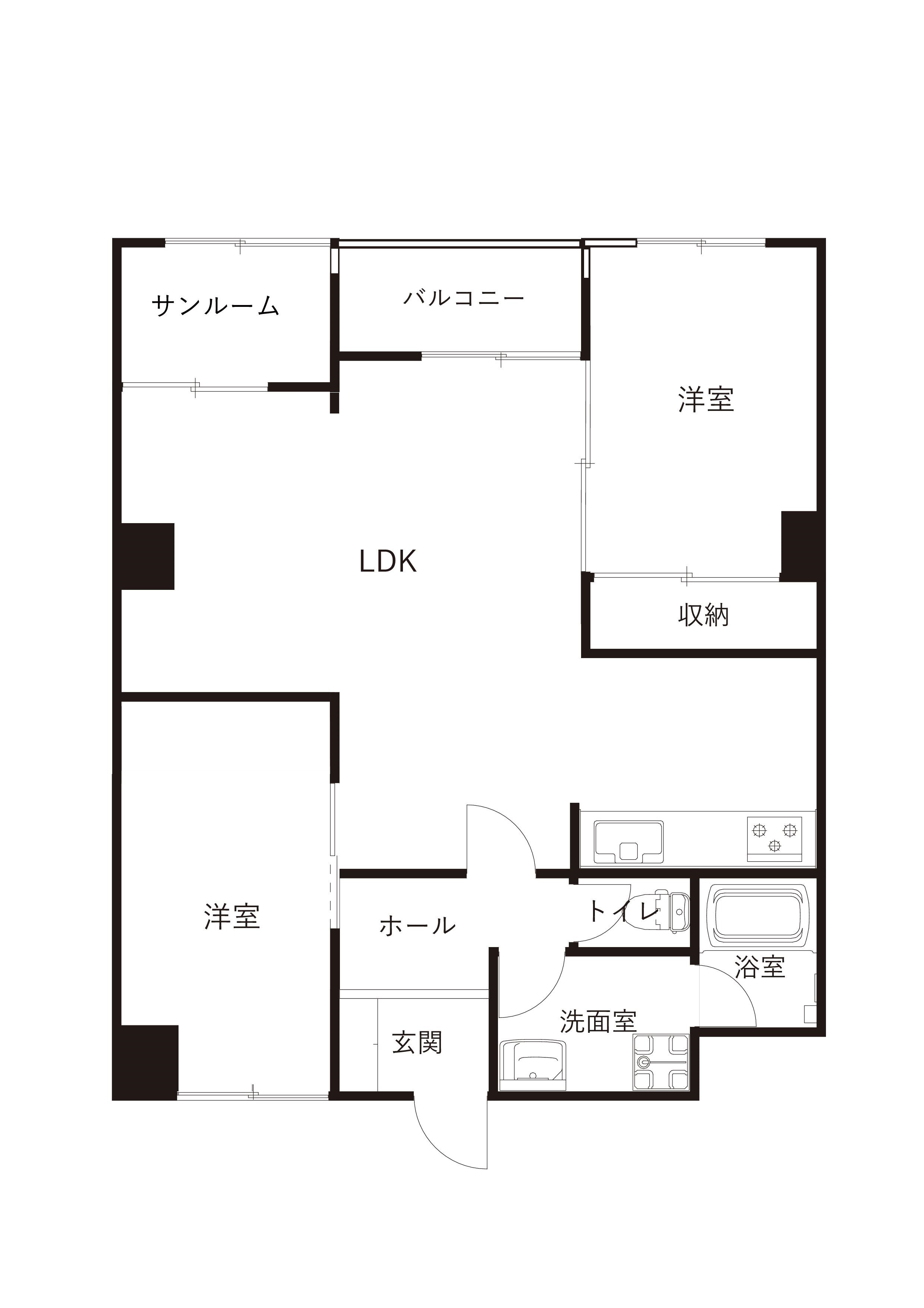 扇ヶ丘ビルの間取り