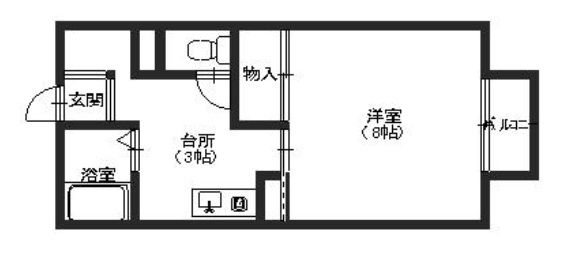 セゾン北安江の間取り
