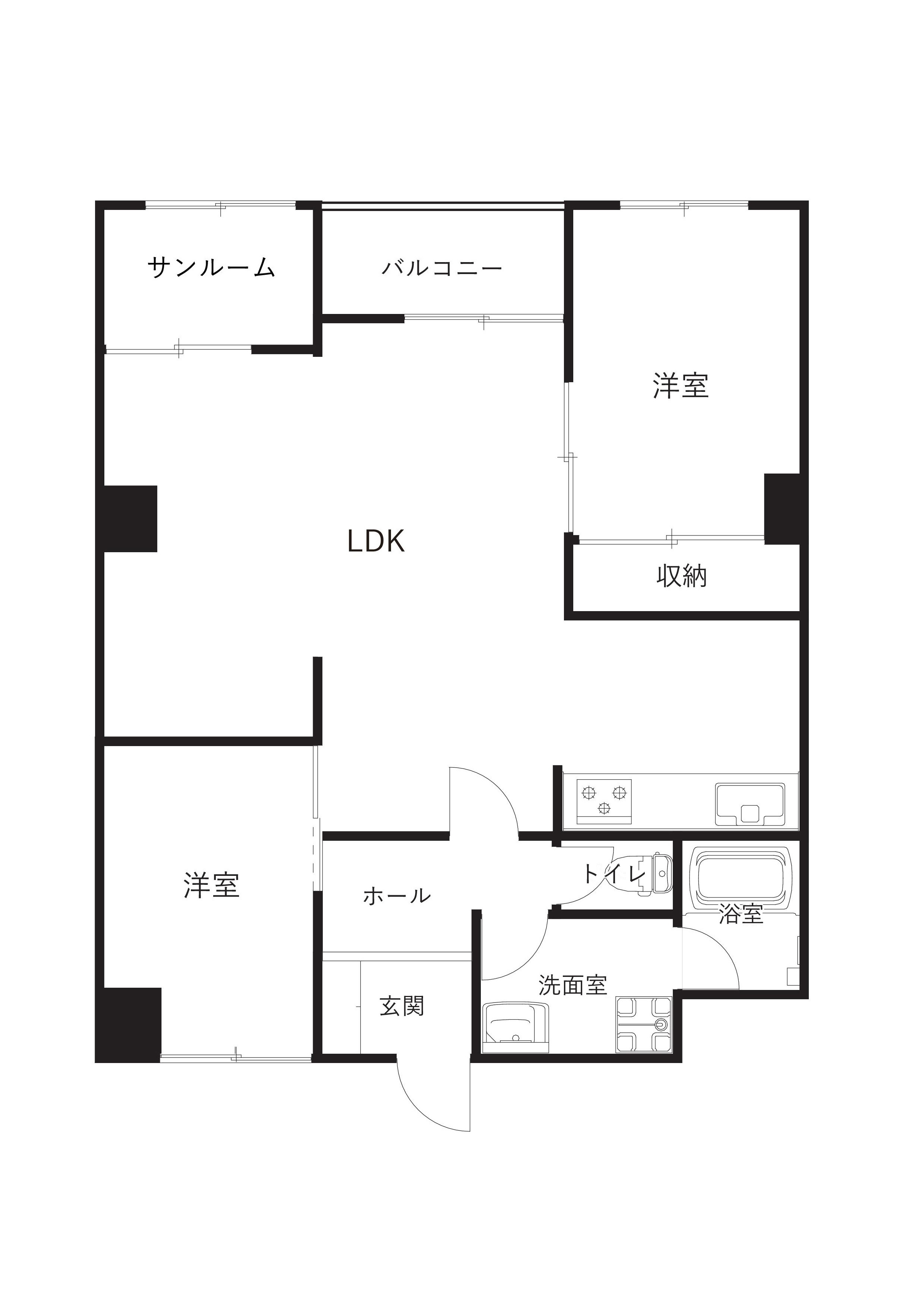 扇ヶ丘ビルの間取り