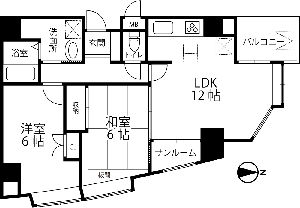 メリディアンコートの間取り