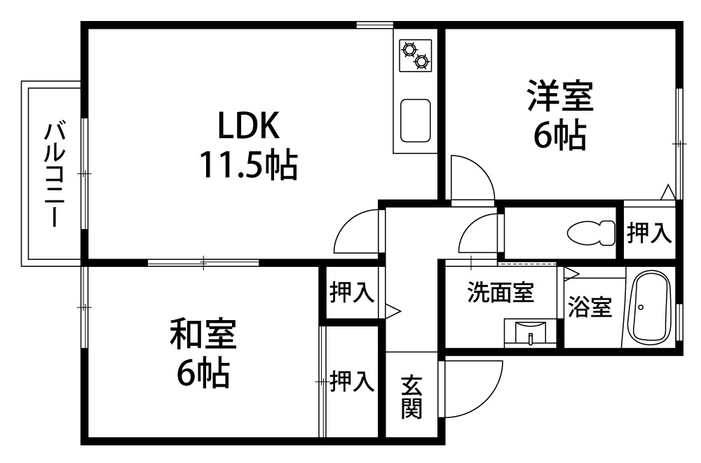 クライン・インデル21の間取り