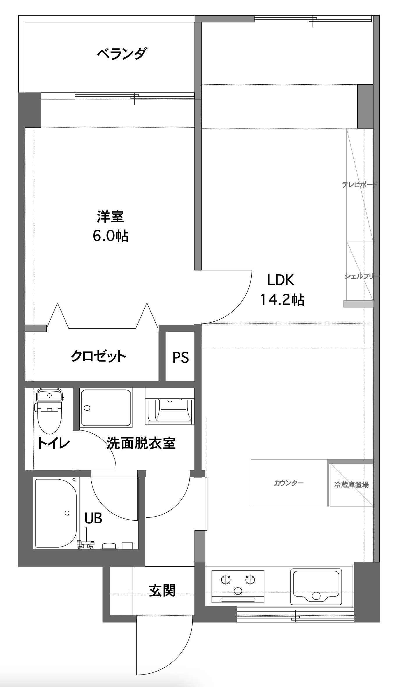 パークハウス泉野の間取り