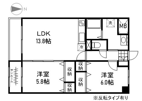 クロスピア北安江の間取り