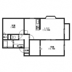 オレンジハウス（南四十万）の間取り