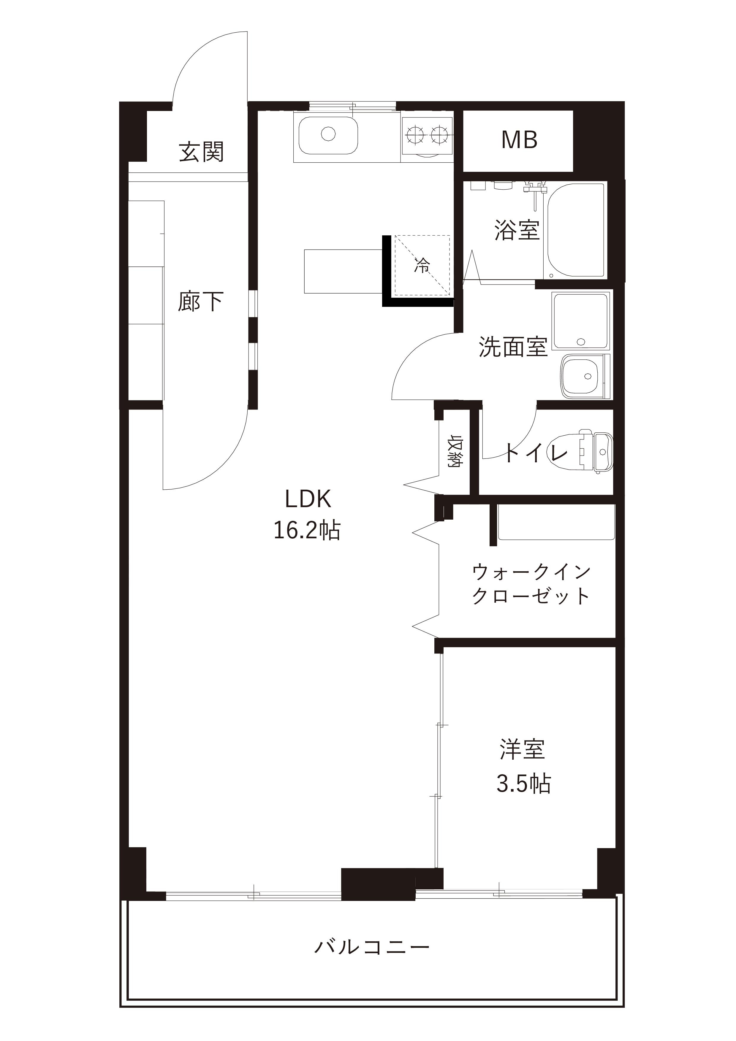 comodo kanazawa ekimaeの間取り