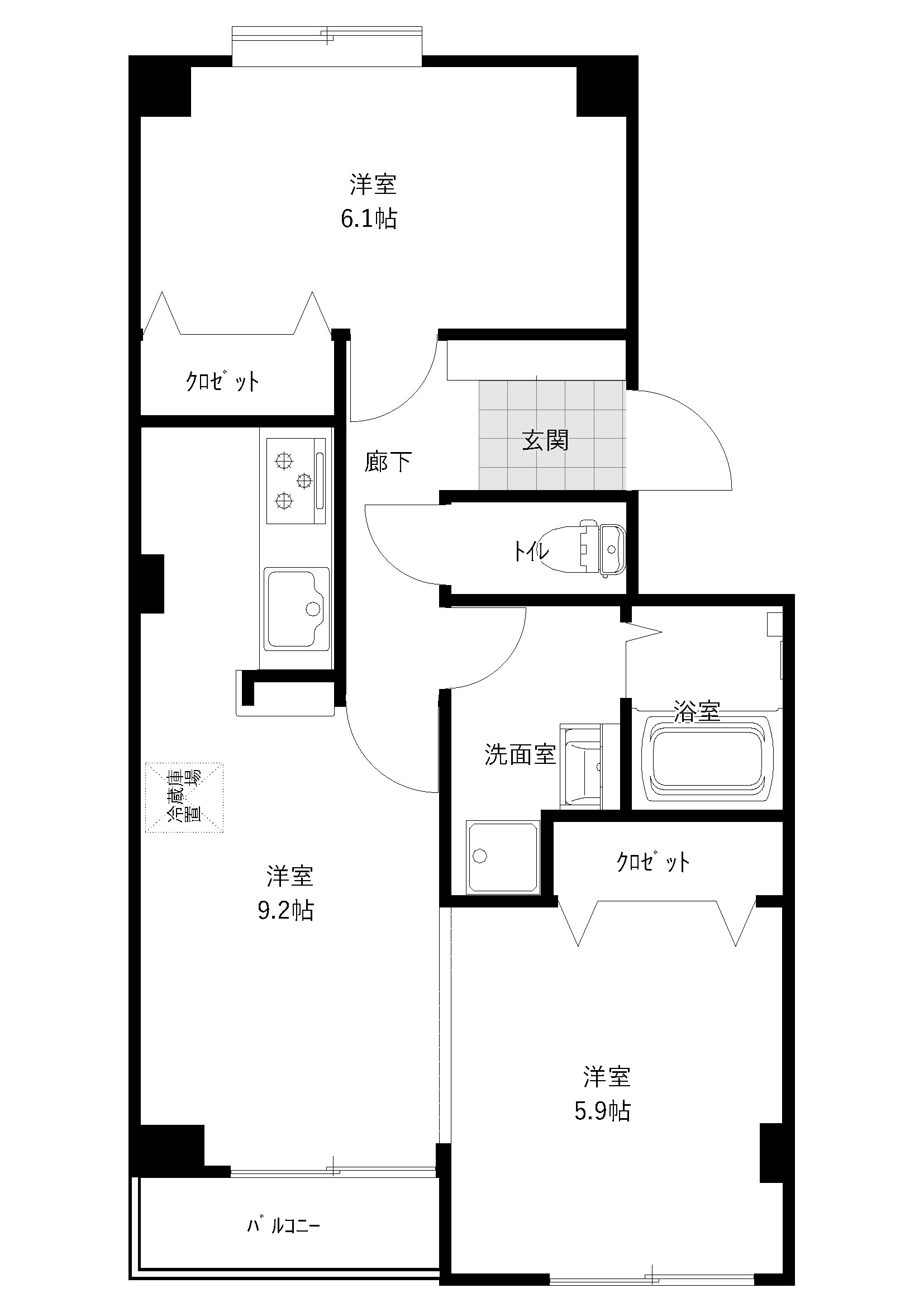 ラフィーネ畝田の間取り