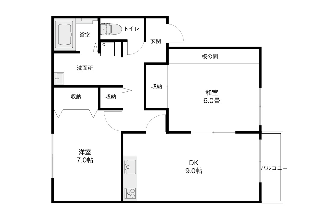 セジュールカルティエⅢの間取り