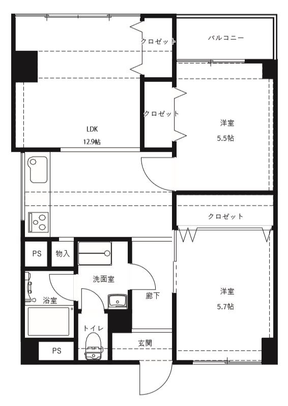 パークハウス泉野の間取り